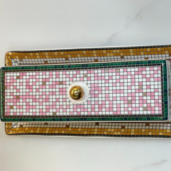 Anthropologie Mosaic Butterfly Butter Dish – Pink & Gold-NEW - Picture 8 of 14